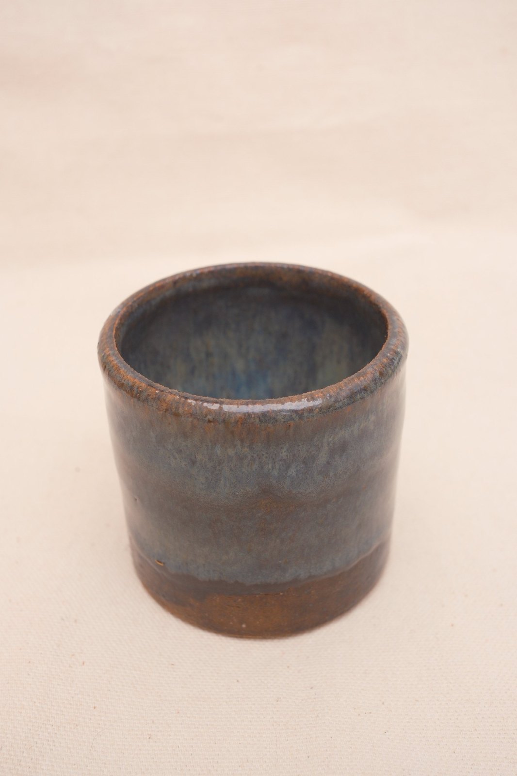 Looking into one cup from above